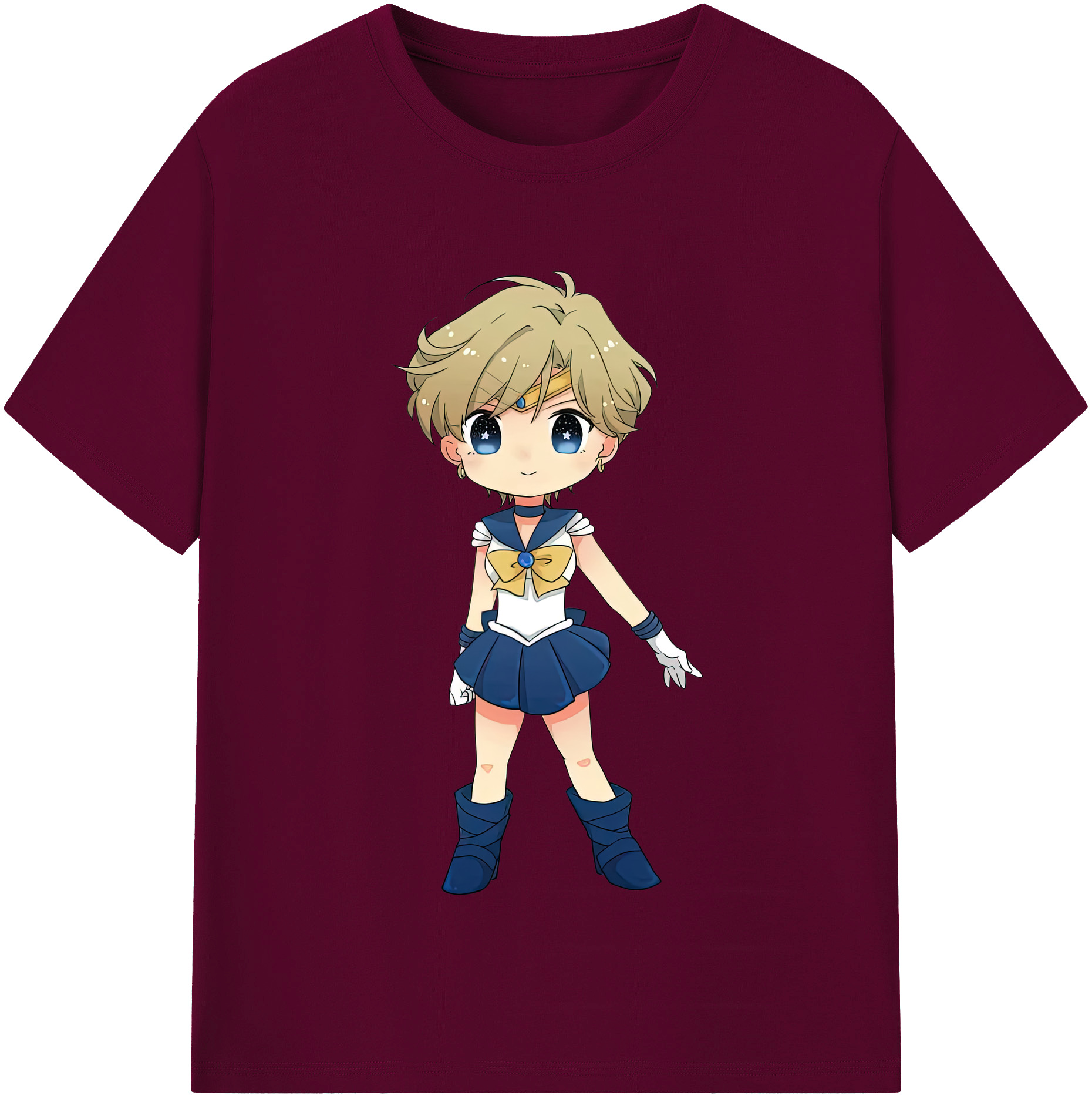 （画像用） 美少女戦士セーラームーン 天王はるか Sailor Moon Tenoh Haruka レディースカジュアルプリントTシャツ（綿100％）